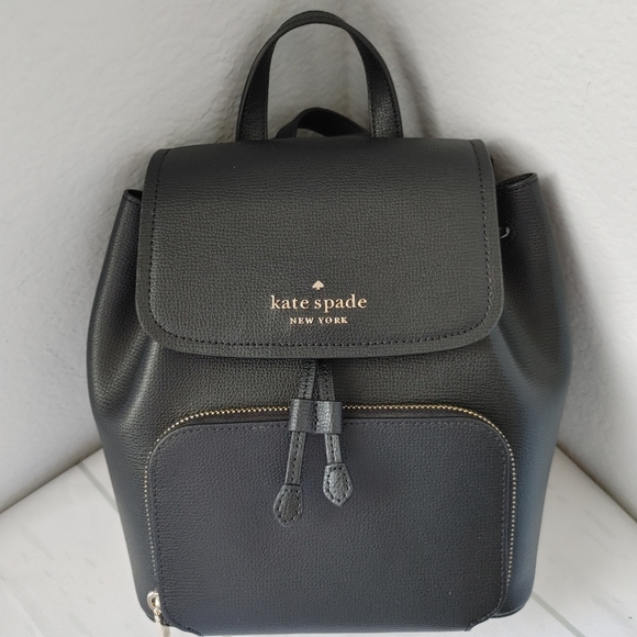 Kate Spade Darcy Medium Flap Backpack Black